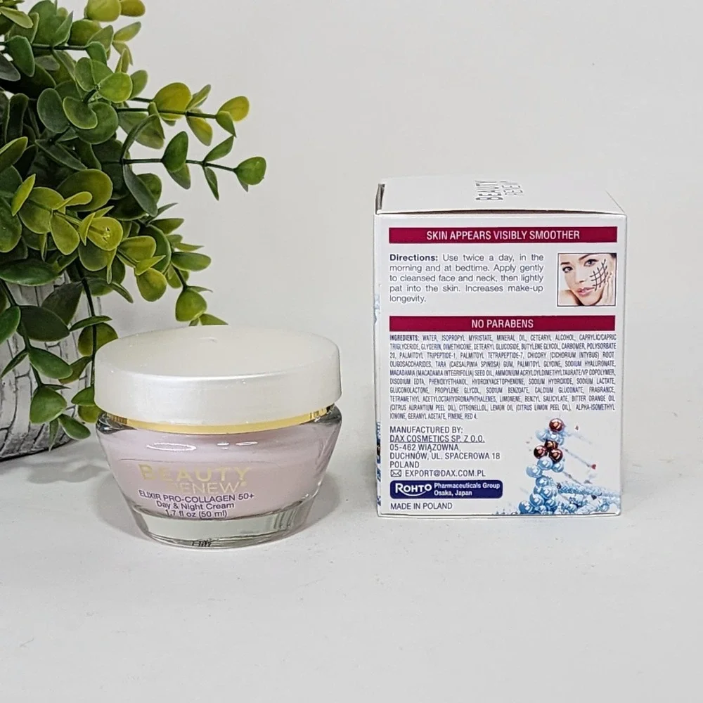 Beauty Renew 50+ Elixir Pro-Collagen Moisturizing Day & Night Cream 1.7 fl oz